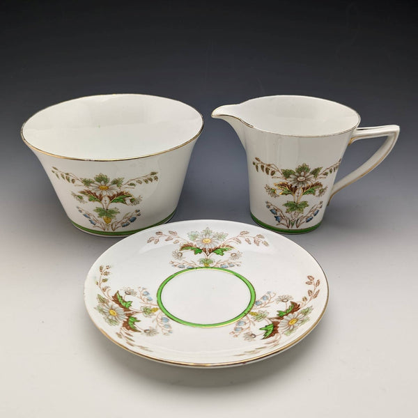 1890 年左右英格蘭 Samuel Radford 糖碗奶油壺套裝